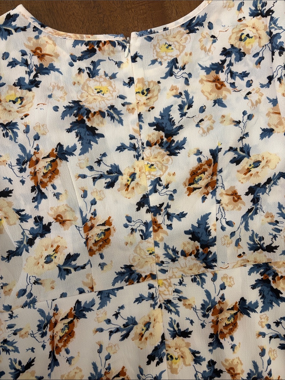 orange creek Cream Maxi Dress with Blue and Brown Floral Print - Picture 8 of 8
